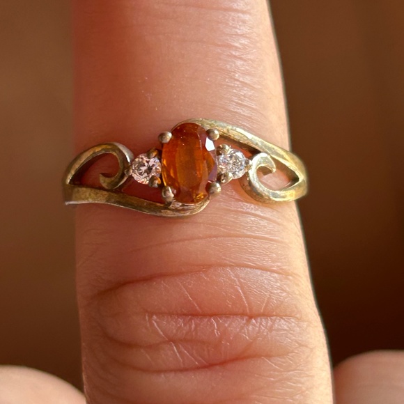 Energy Muse Orange Kyanite Ring Women Crystal - Picture 4 of 6